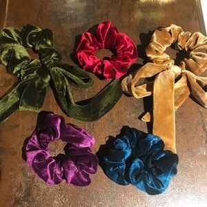 5 velvet scrunches, vsco, boho, high quality